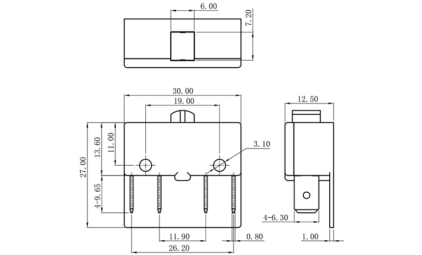 4 pin push button micro switch 3